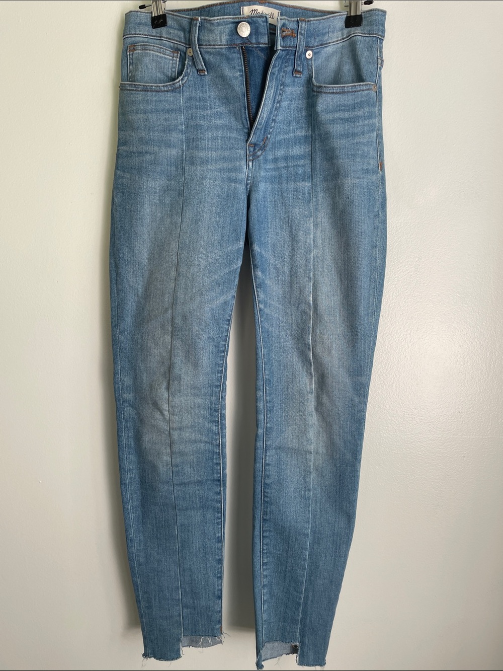 Madewell Light Blue High-Rise Straight Taper Jeans